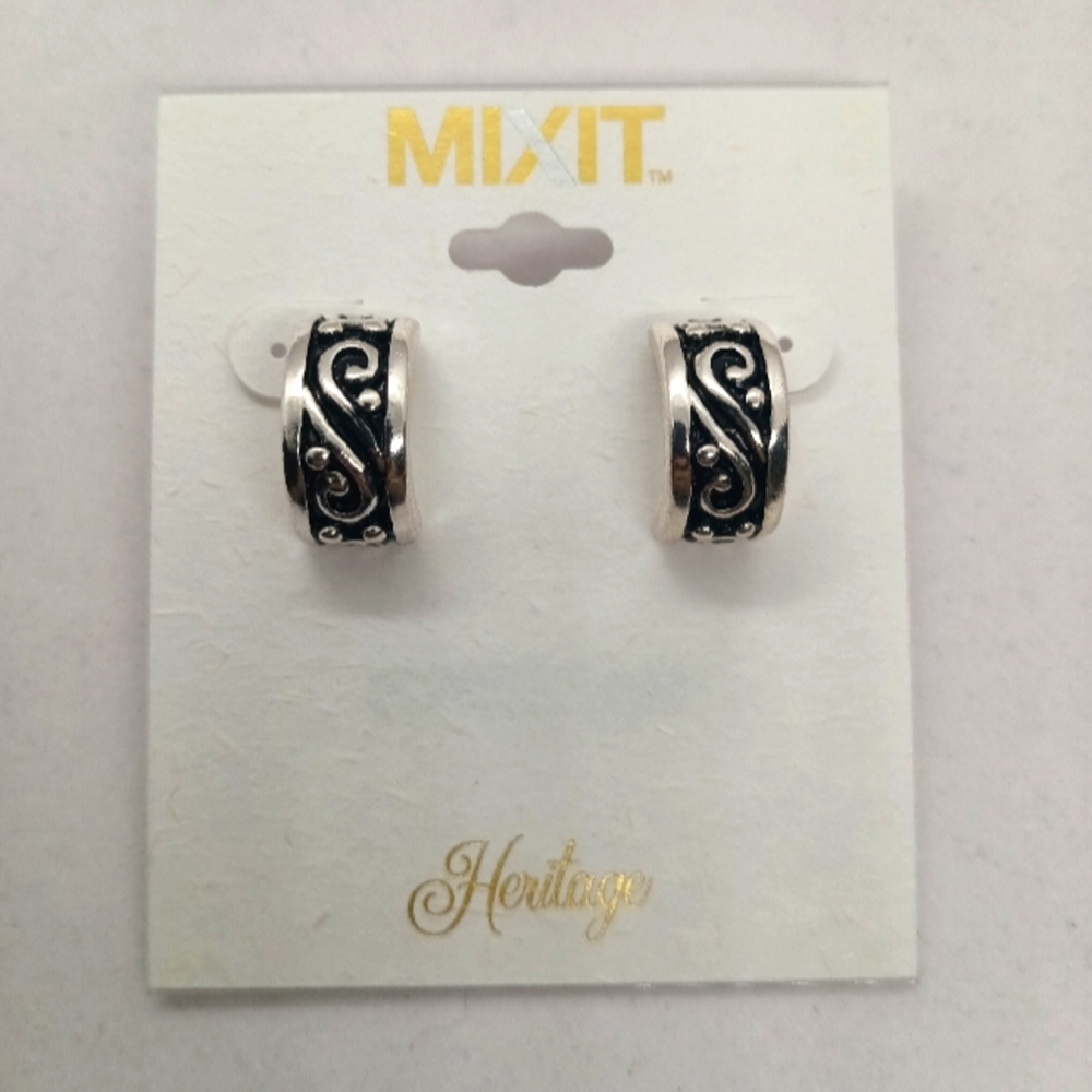 MIXIT Heritage Half Hoop Earrings